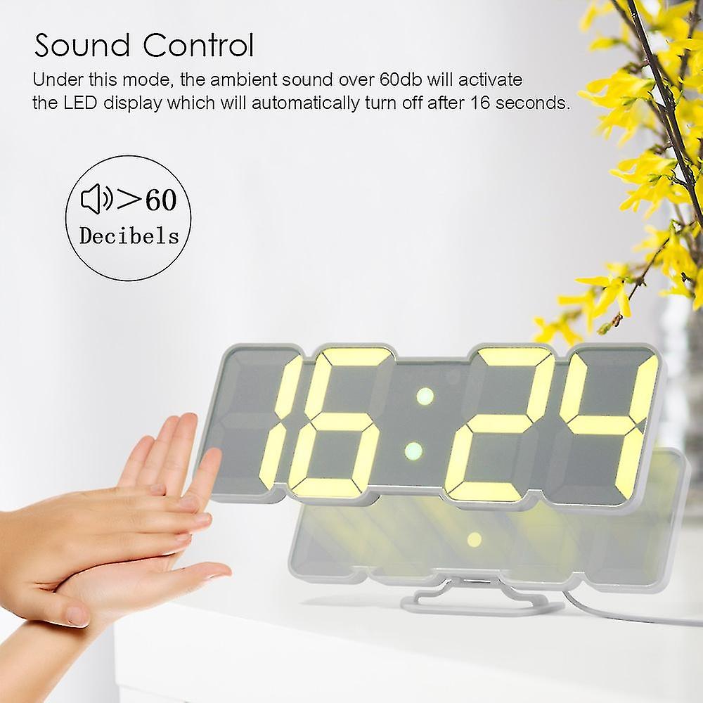 3D Wireless Remote Digital LED Alarm Clock