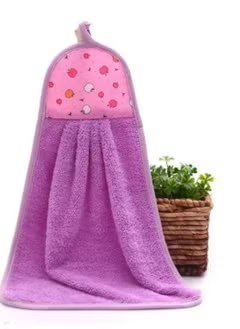 Microfiber Wash Basin Hanging Hand Kitchen Towel Napkin with Ties (44x24 cm, Pack of , 6 Multicolor), 200 GSM