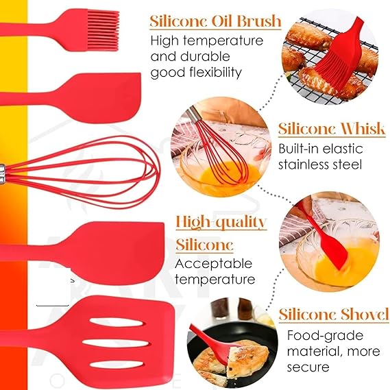 5PCS Kitchen Silicone Cooking Utensils Set