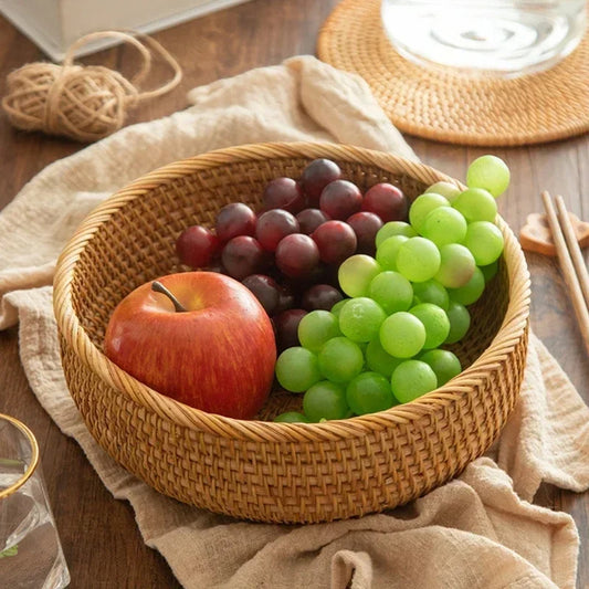 Handwoven Rattan Storage Basket